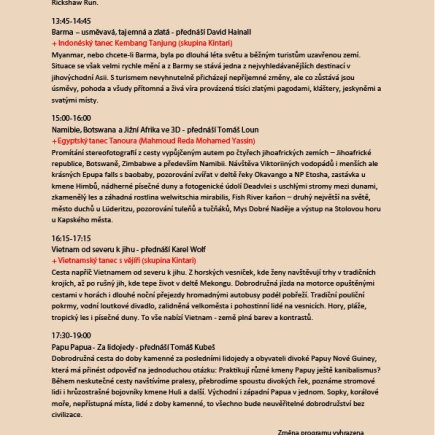 Program festivalu Kolem světa