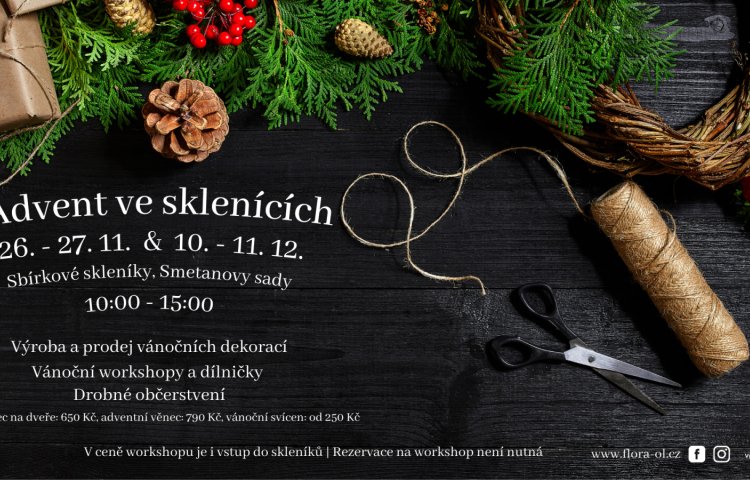 Advent ve sklenících 