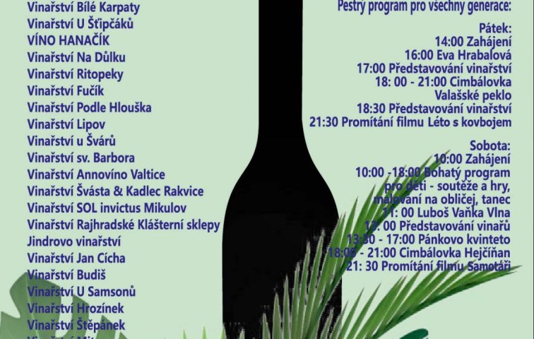 Letní vinný festival v Bezručových sadech